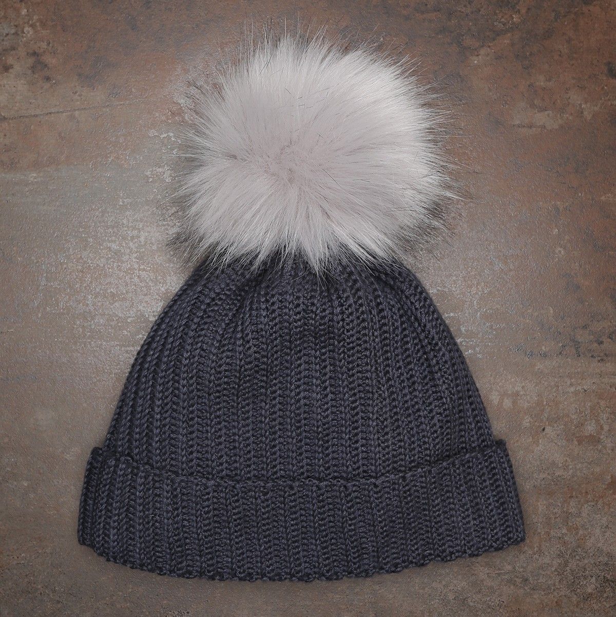 Pom Pom w/button - Grey - Small - Image 3