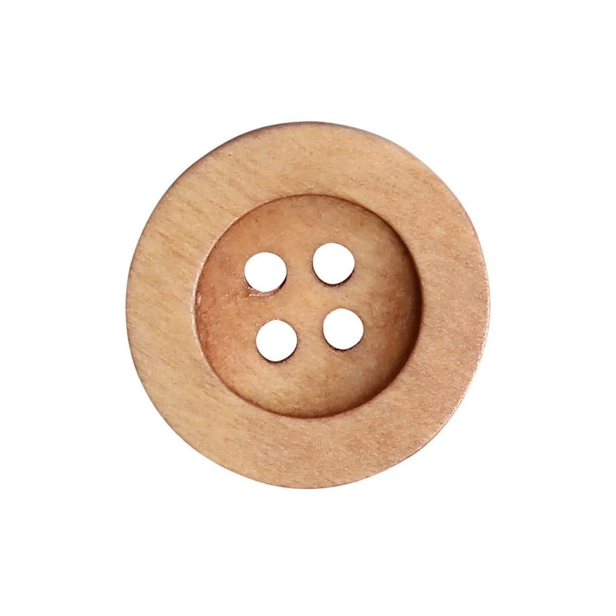Wooden Buttons - Round Groove - Bright - Image 2