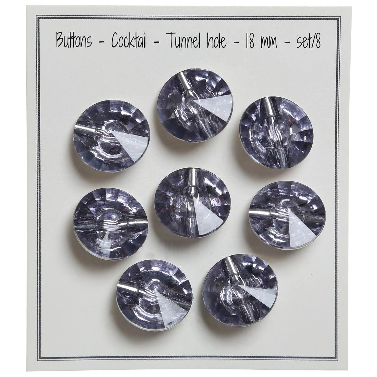 Tunnel Shank Cocktail Buttons - 18 mm (0.7 inches) - Image 18