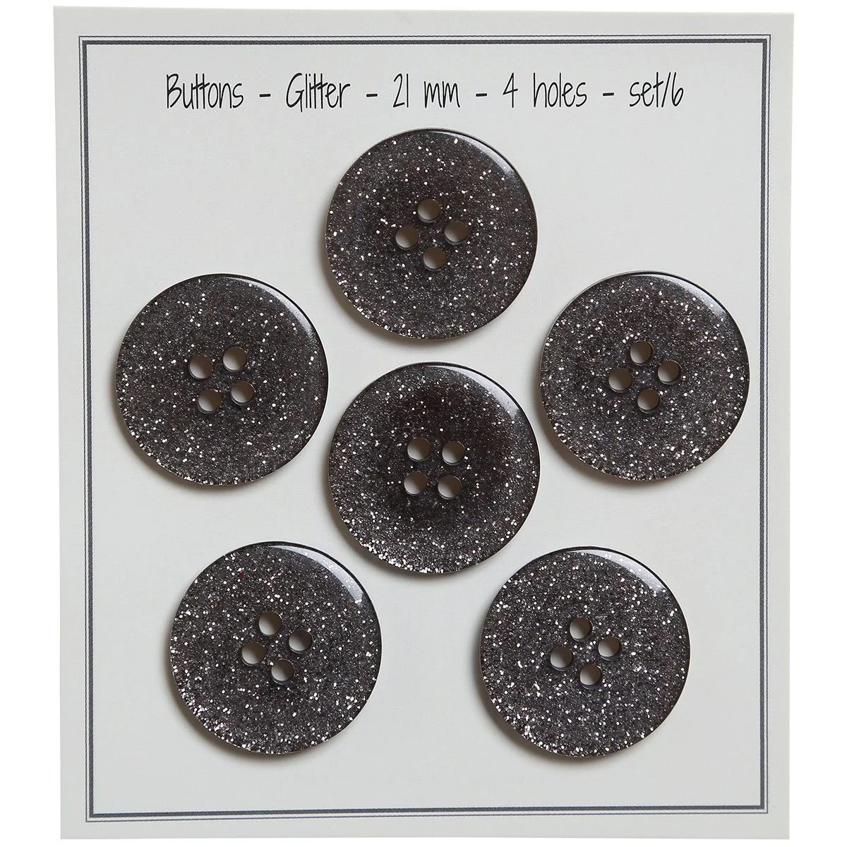 Glitter Buttons – Black - Multiple sizes - Image 8