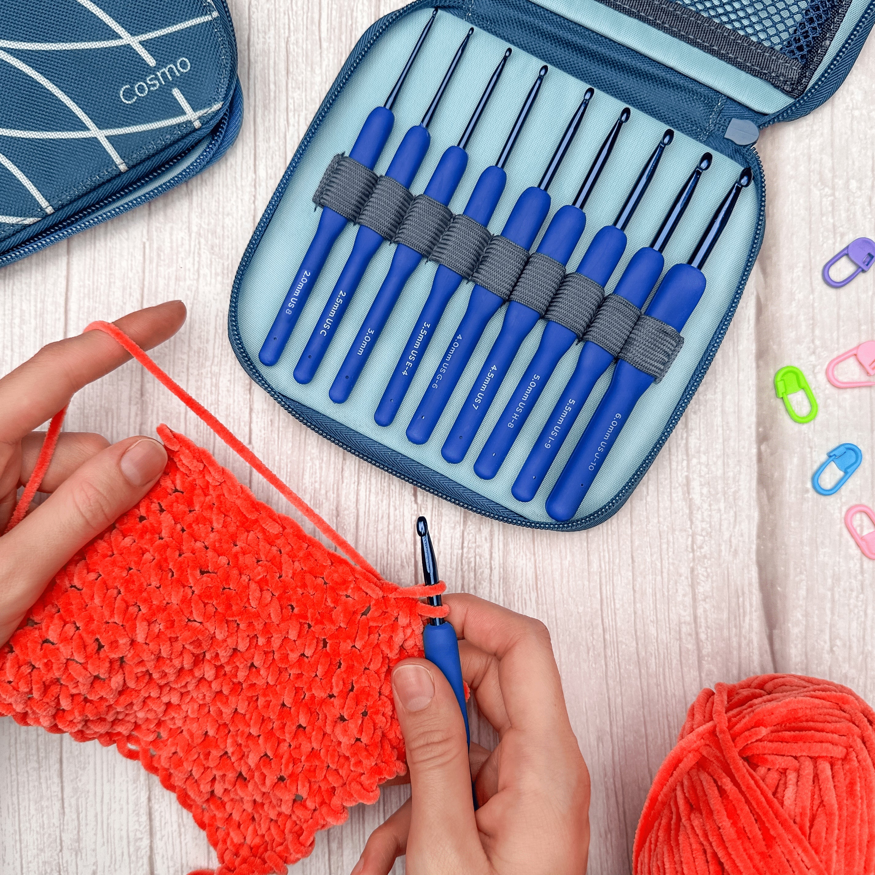 Cosmo Crochet Hook Set - 9 Sizes - Indigo - Image 9