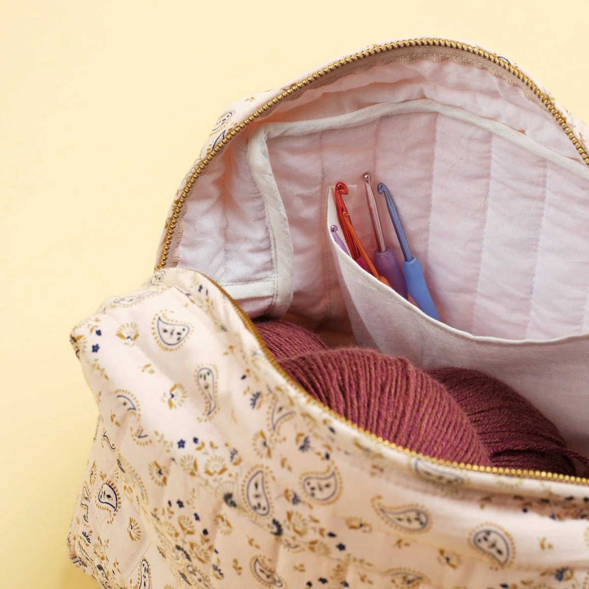 Quilted Project Bag - Rectangular - Large - Image 2