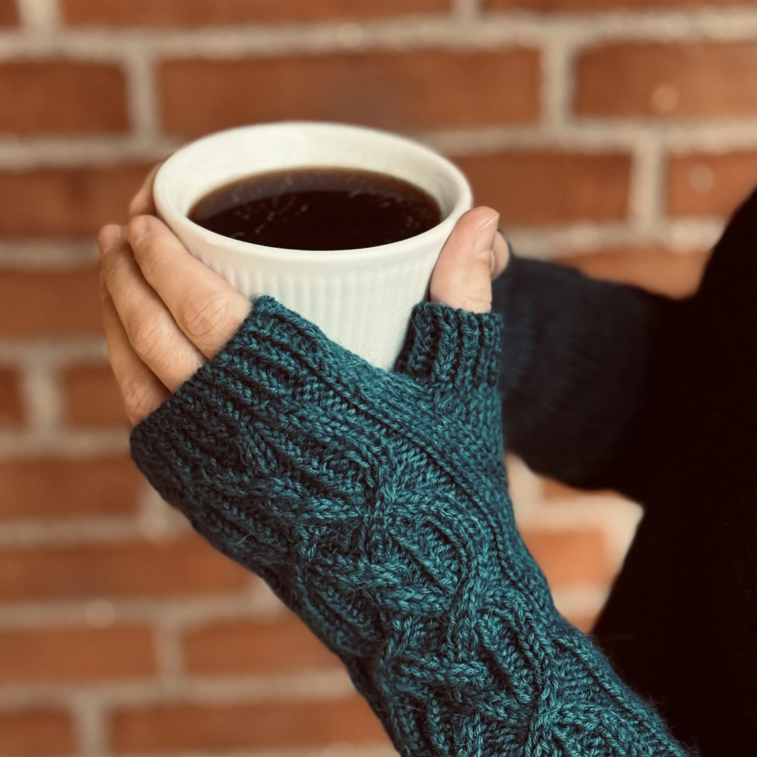 Teal Tales – Wrist warmers - Image 3